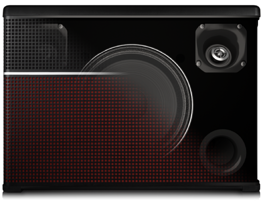 5-speaker design graphic of Line 6 AMPLIFi 75 & 150 guitar amp with bluetooth