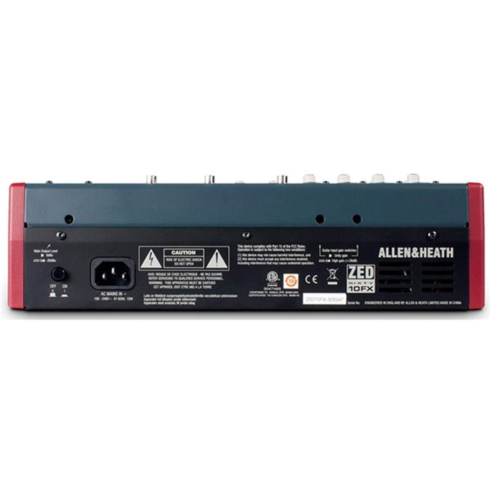 Allen & Heath ZED60-10FX Multipurpose USB Mixer w/ FX - Rent from
