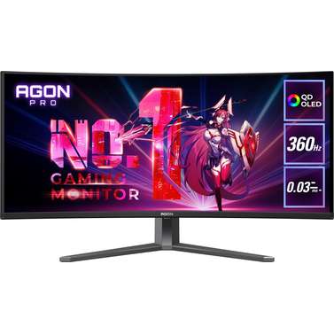 AOC AGON AGP346UCSD 34' Ultrawide QD-OLED 360Hz Curved Gaming Monitor
