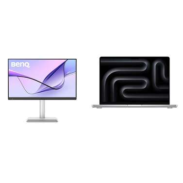 Apple BenQ MA270S 27" 5K Glass Monitor with MacBook Pro M5 10C/10C, 16GB, 1TB SSD Silver