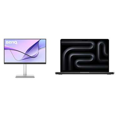 Apple BenQ MA270S 27" 5K Gloss Monitor with MacBook Pro M5 10C/10C, 16GB, 1TB SSD (Black)