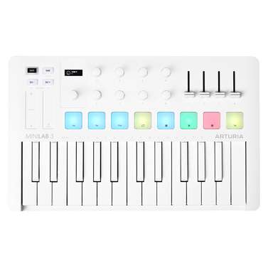 Arturia MiniLab Mk3 25-Key Universal MIDI Controller (Ltd Edition Alpine White)