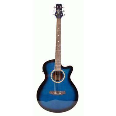 Ashton SL29CEQTBB Slimline Acoustic Guitar w/ Cutaway & EQ