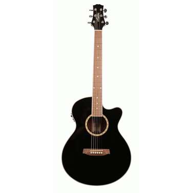 Ashton SL29CEQBK Slimline Acoustic Guitar w/ Cutaway & EQ