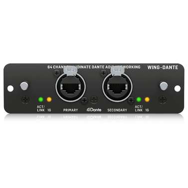 Behringer WING Dante Expansion Card for 64x64 Audinate Dante AoIP Networking