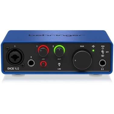Behringer Dice 1U2 2x2 USB Audio Interface (24-Bit/192kHz)