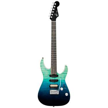 Charvel Pro-Mod Plus Dinky DK24 HSS 2PT EB QM Ebony Fingerboard (Blue Curacao)