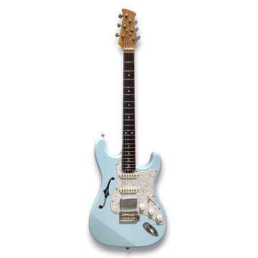Cole Clark Hollow Baby HSS Semi-Hollow Electric Guitar MOP Guard