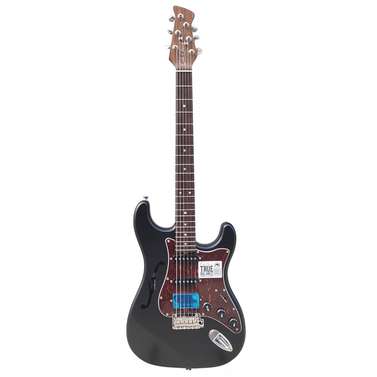 Cole Clark Hollow Baby SSS Semi-Hollow Electric Guitar Black Guard (Black)