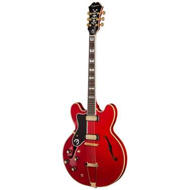 Epiphone Masterbuilt Left-Hand Gem Archer Electric Guitar (Cherry Red) inc Hard Case