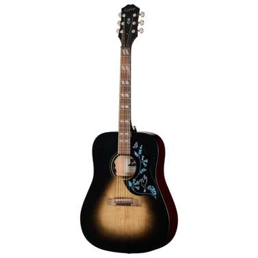 Epiphone Eric Church Hummingbird Acoustic Guitar (Dark Cobra Burst) inc Hard