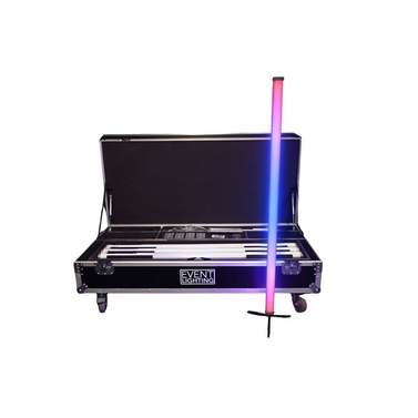 Event Lighting Outdoor Battery RGBW IP65 8 x LED Tube Package w/ Road Case