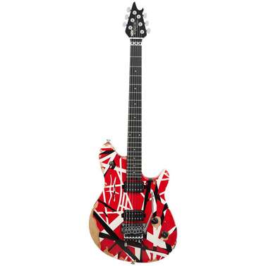 EVH Limited Edition Wolfgang Special Striped Series (Red Black and White Aged)