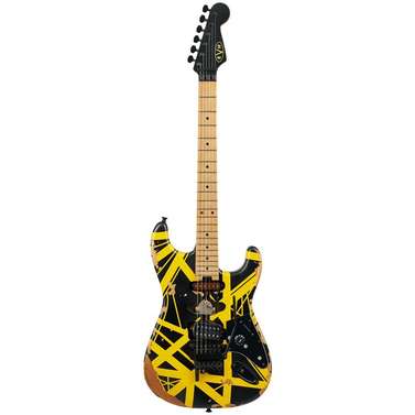 EVH Ltd Ed Striped Series Frankenstein Frankie (Black with Yellow Stripes Aged)