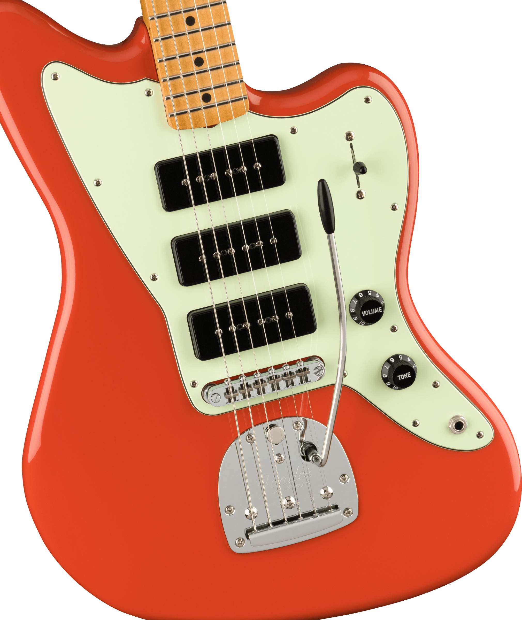 Fender Noventa Jazzmaster - Fender Maple Fingerboard, Fiesta Red
