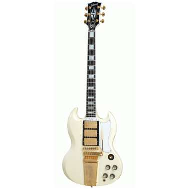 Gibson 1963 LP SG Custom Reissue w/ Maestro Vibrola (Classic White) inc Hard Case