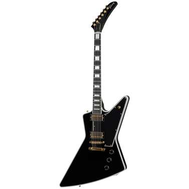 Gibson Explorer Custom With Bound Head (Veneer Ebony) inc Gig Bag
