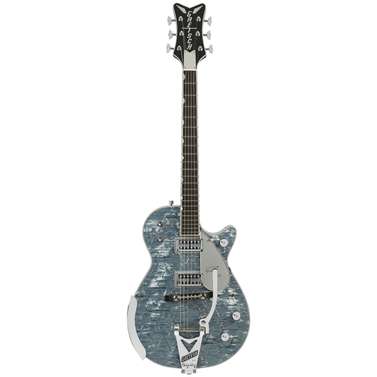 Gretsch G6134T-58 Ltd Ed Penguin w/ String-Thru Bigsby Ebony FB (Light Blue Pearl)