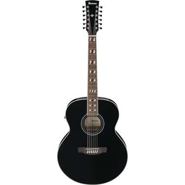 Ibanez AJ7012M1E High Gloss Acoustic Guitar (Black)