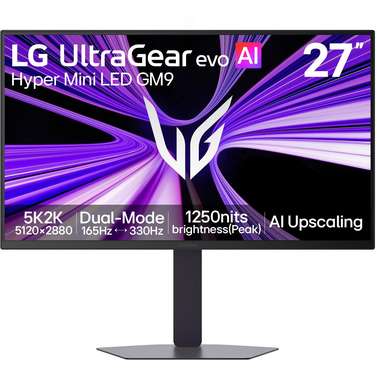 LG UltraGear Evo AI 27' Dual Mode 5K 165Hz/QHD 330Hz Mini LED Gaming Monitor