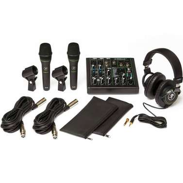 Mackie Performance Bundle w/ ProFX6v3 Mixer 2 x EM-89D Microphones & MC-100 Headphone