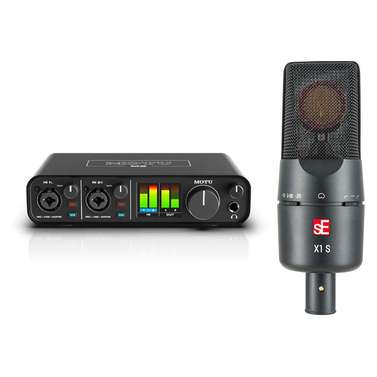 Motu M2 2x2 USB Audio Interface w/ sE Electronics X1S Microphone & Clip