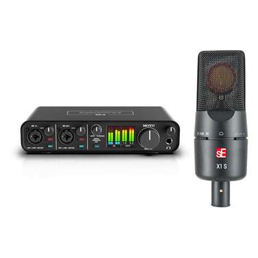 Motu M4 4x4 USB Audio Interface w/ sE Electronics X1S Microphone & Clip