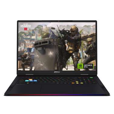 MSI Raider 18 HX AI 18' UHD+ MiniLED 120Hz Gaming Laptop (Intel Core Ultra 9) GeForce RTX