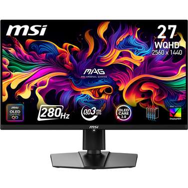 MSI MAG 271QP X28 26.5' QHD 280Hz QD-OLED Gaming Monitor