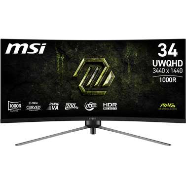 MSI MAG 345CQRF E20 34' UWQHD 200Hz Curved Gaming Monitor