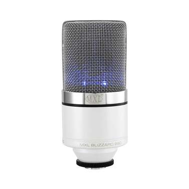 MXL 990 Vocal Condenser Microphone Pack w/ Blue Led (White)
