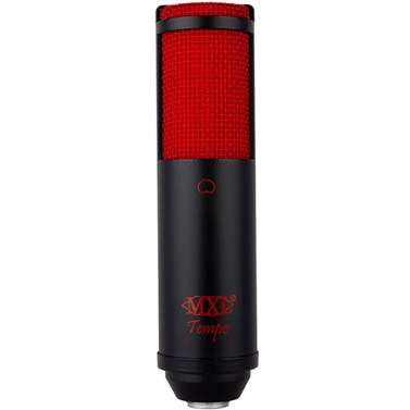MXL Tempo USB Condenser Mic w/ Headphone Output (Black / Red)