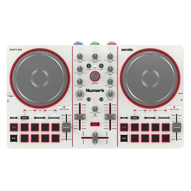 Numark Party Mix III DJ Controller w/ Built-In Light Show (Cream)