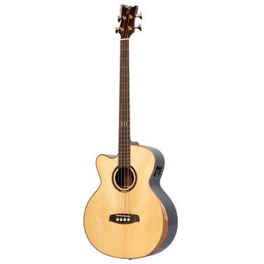 Ortega Private Room Medium Scale Left-Hand Acoustic Bass (Natural) inc Bag