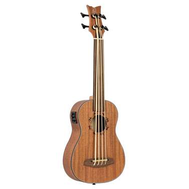 Ortega Lizard Series Short Scale Fretless Uke Bass (Natural) inc Bag