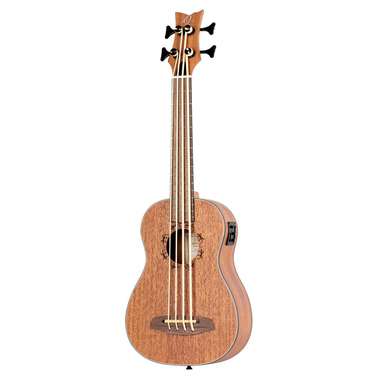 Ortega Lizard Series Short Scale Left-Hand Uke Bass (Natural) inc Bag