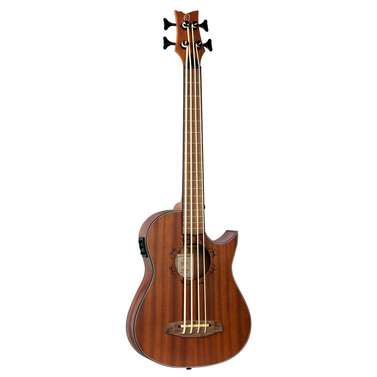 Ortega Lizard Short Scale Fretless 4-String Uke Bass (Natural) inc Bag