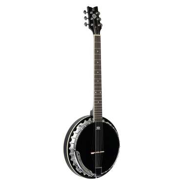 Ortega OBJ3506SBK Raven Series 6-String Banjo Mahogany (Black) inc Bag
