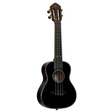 Ortega Onyx Series Concert Ukulele Spruce / Mahogany (Black) inc Bag