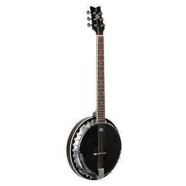 Ortega Raven Series 6-String Banjo Mahogany (Black) inc Bag