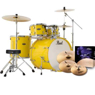 Pearl Decade Maple 5pc 22" Fusion Plus Drumkit Pack w/HW & Cymbals