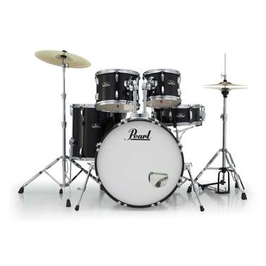Pearl Roadshow Plus 5pc 22" Drum Kit w/Hardware (Jet Black)
