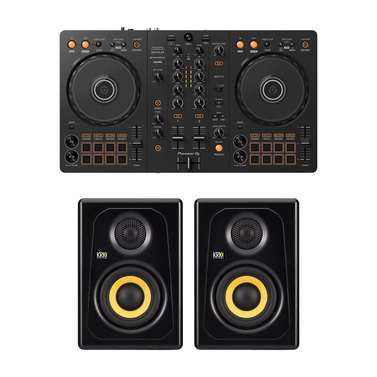 Pioneer DJ DDJ-FLX4 DJ Starter Pack w/ KRK Kreate 3 Monitors