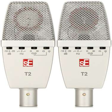 SE sE Electronics T2 2x Matched Pair Condenser Mic inc Case & Mounts