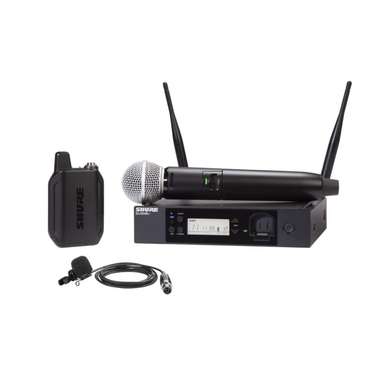 Shure GLXD124R+ / 85M Digital Wireless Combo System w/ SM58 Handheld & WL185m Lav Mics