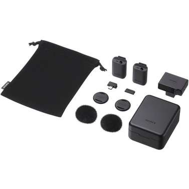 Sony ECMW5 Wireless Microphone (2 x Wireless Transmitter, 1 x Receiver & Charging Case)