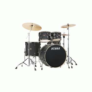 Tama Imperialstar 5pc Drumkit Pack w/ Black Nickel Shell Hardware (Blacked Out Black)