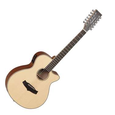 Tanglewood Winterleaf TW12CESOLID Super Folk Cutaway Electric 12String Solid Spru