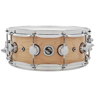 DW Collectors Maple 14x55 Solid Shell Natural Lacquer Chrome HW