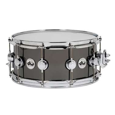 DW Collectors Series 65 x 14 Inch Metal Snare Drum Black Nickel